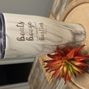 Boat, Booze & Besties Tumbler W/lid